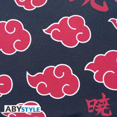 Close-up of the intricate Akatsuki cloud pattern on the back of NARUTO SHIPPUDEN - Akatsuki Cloud Cushion