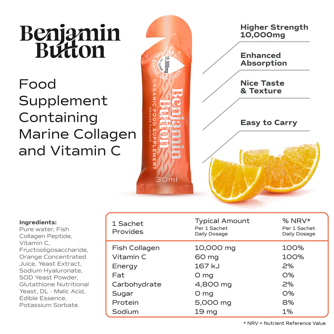 Benjamin Button Marine Collagen Orange