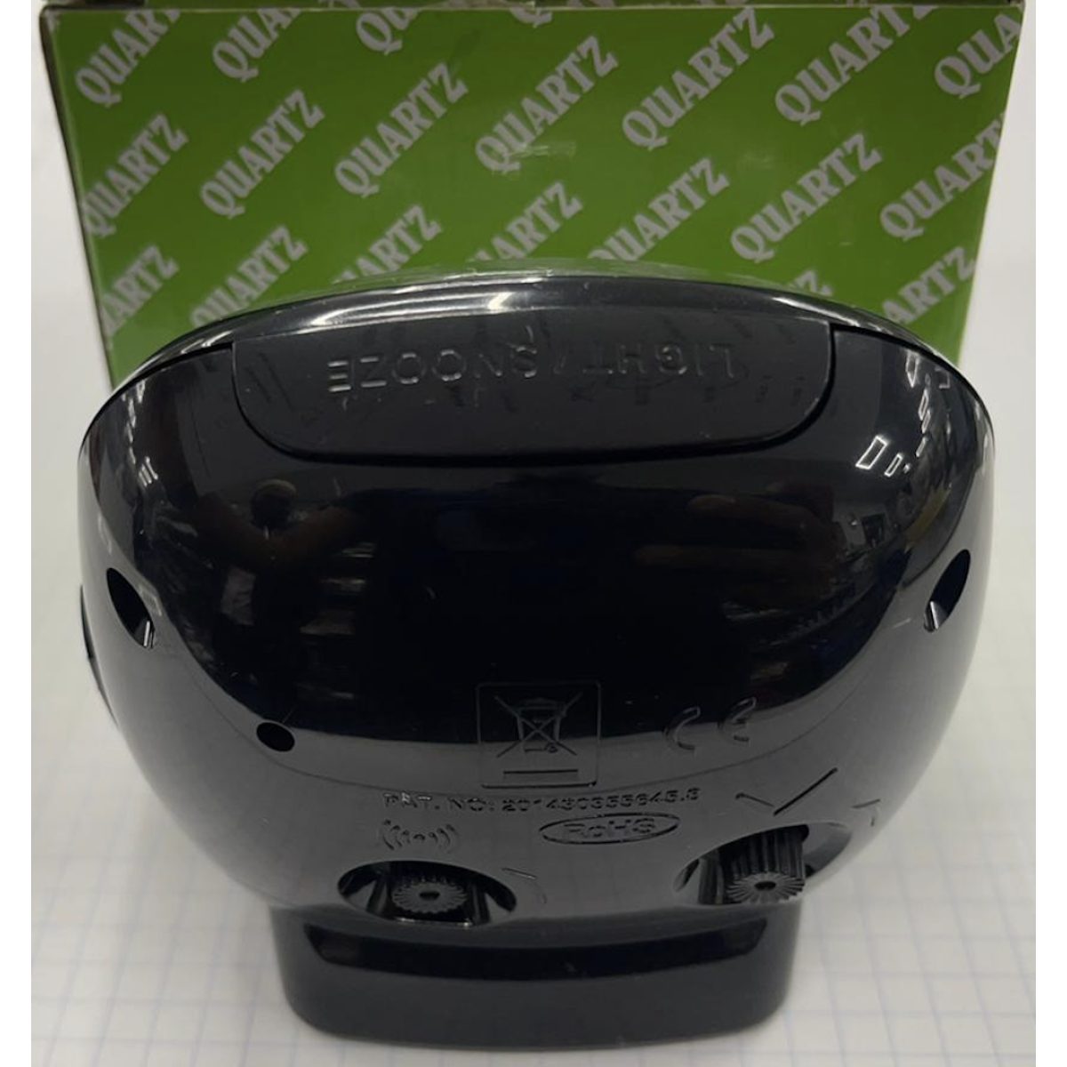Wm Widdop Alarm Clock Dome Lens Sweep Snooze Light - Black