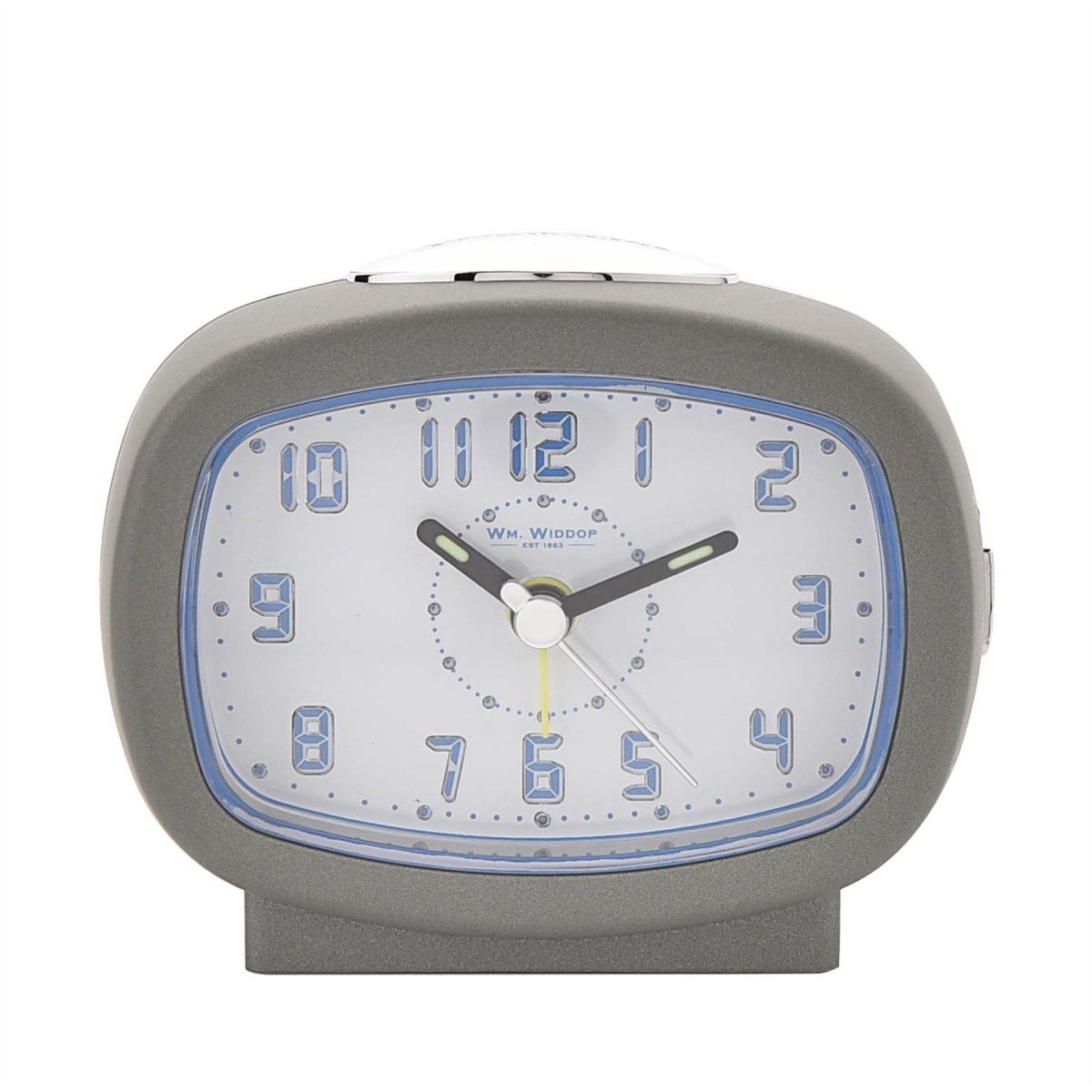 Wm Widdop Qtz Beep Alarm LED Dial/Snooze Silver