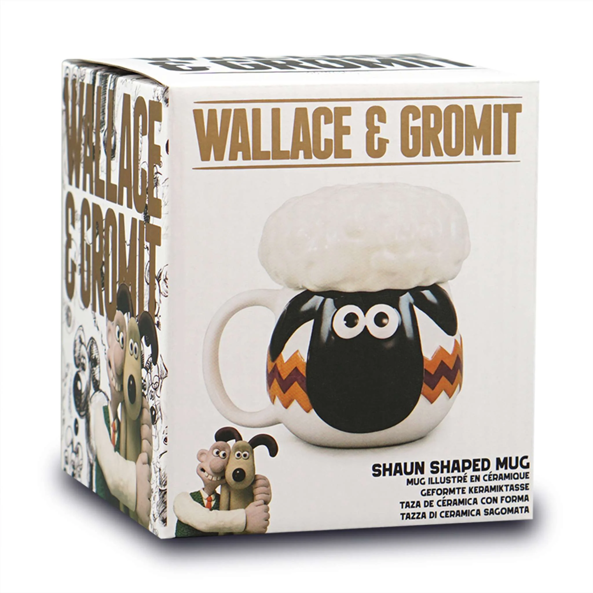 Shaun Shaped Mug w/Lid 350ML Wallace & Gromit